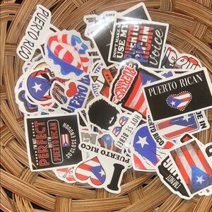 50-100 pcPuerto Rican Themed Sticker Set